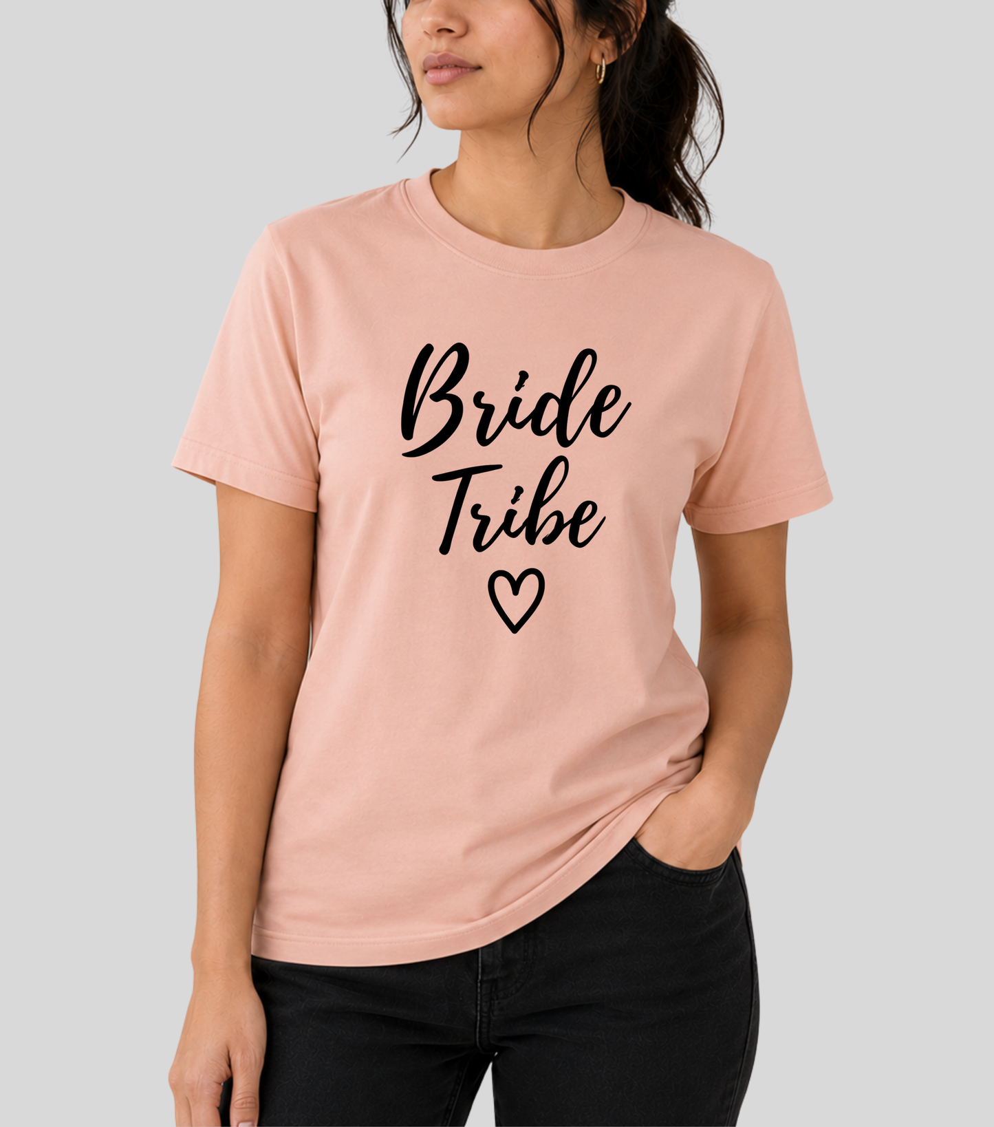 Wedding | Roce : Bride Tribe Heart Tshirt | 100% Cotton | Unisex
