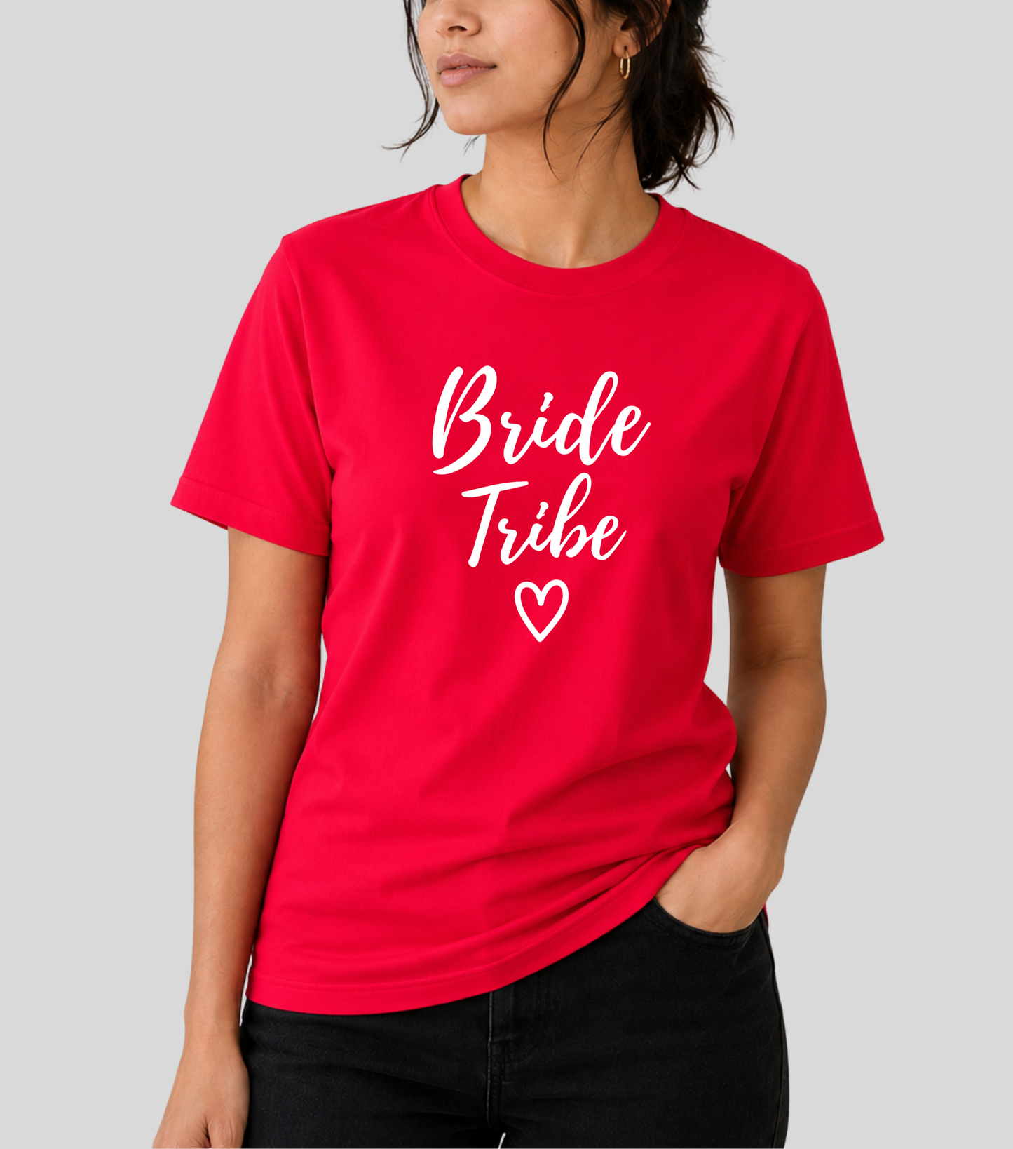 Wedding | Roce : Bride Tribe Heart Tshirt | 100% Cotton | Unisex