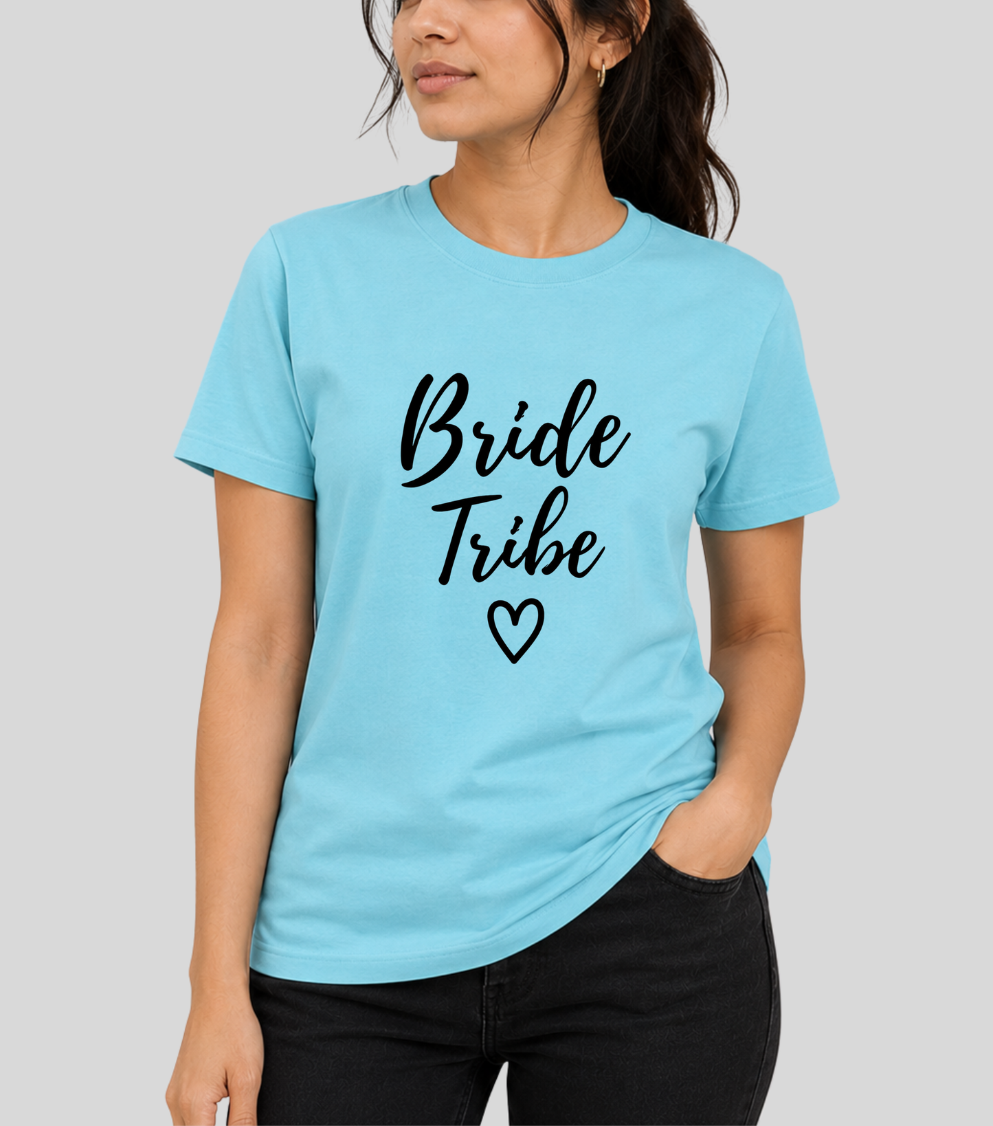 Wedding | Roce : Bride Tribe Heart Tshirt | 100% Cotton | Unisex