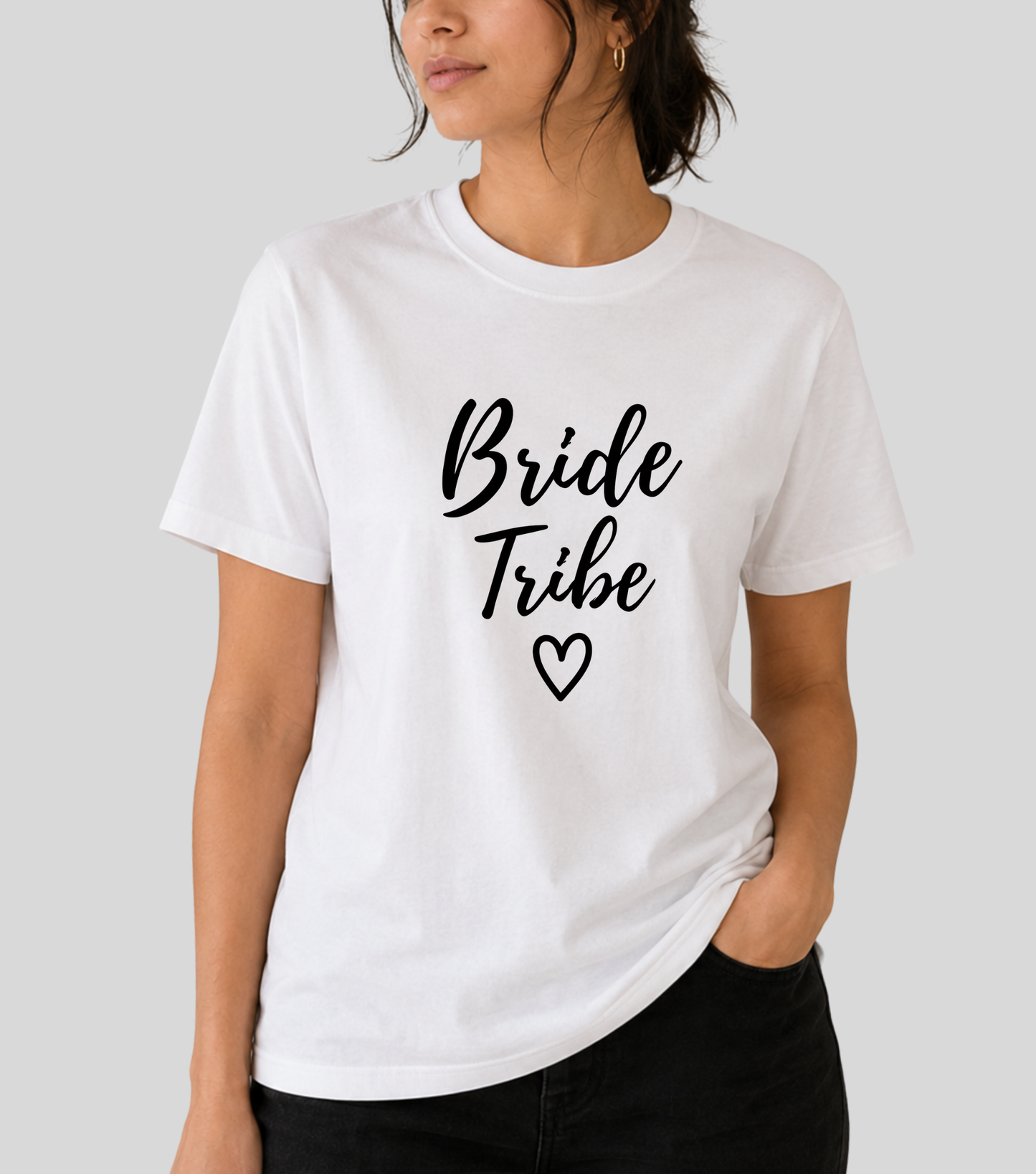 Wedding | Roce : Bride Tribe Heart Tshirt | 100% Cotton | Unisex
