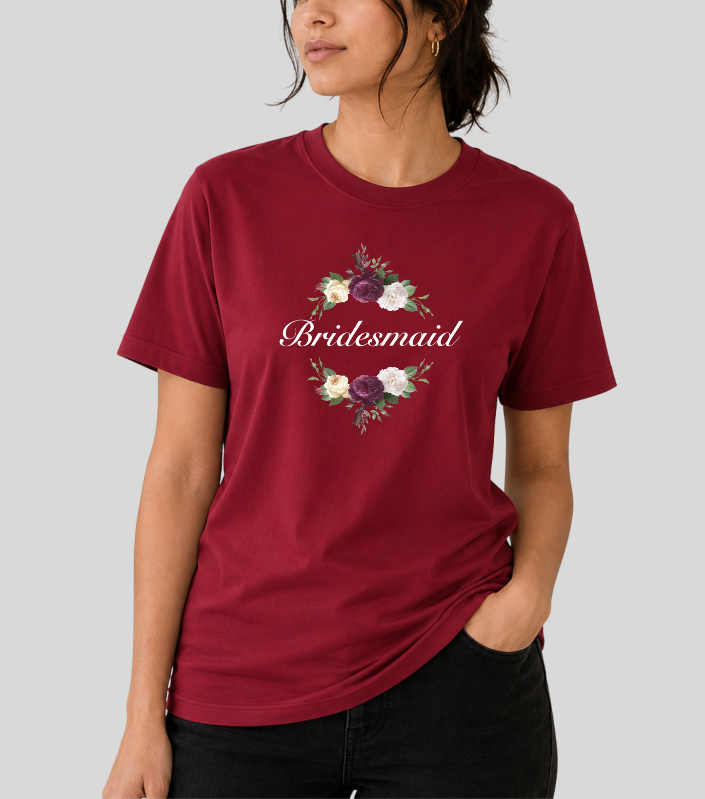 Wedding | Roce : Bridesmaid Flower Tshirt | 100% Cotton | Unisex