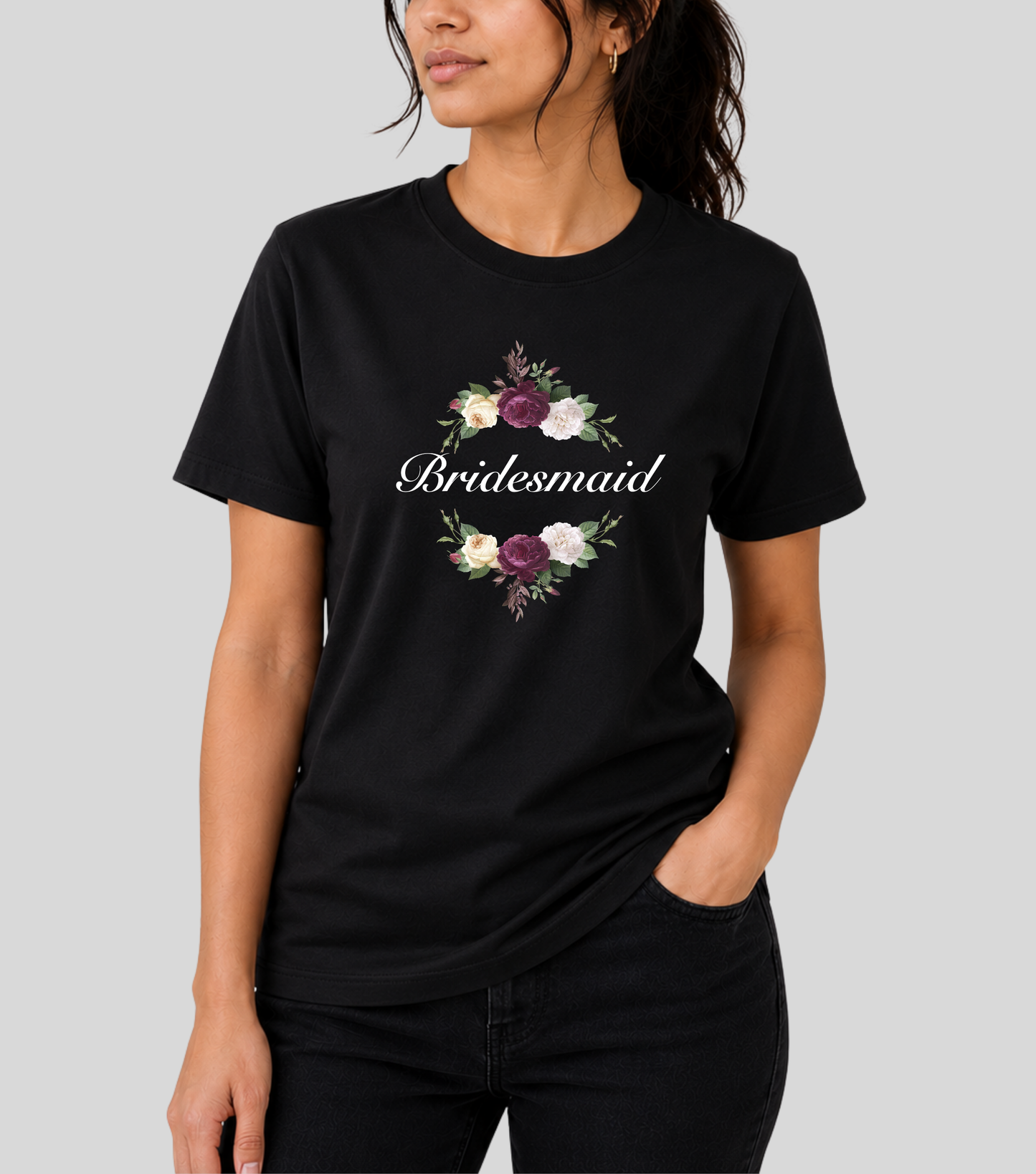 Wedding | Roce : Bridesmaid Flower Tshirt | 100% Cotton | Unisex