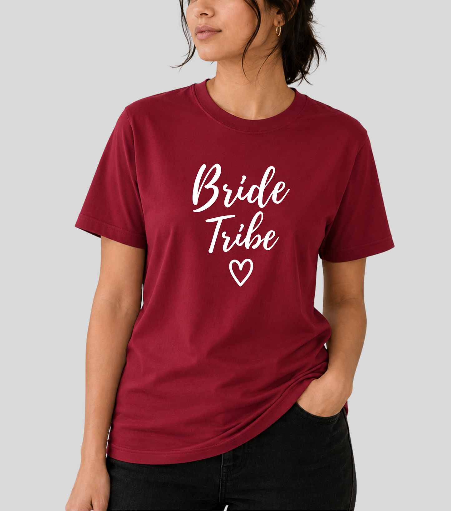 Wedding | Roce : Bride Tribe Heart Tshirt | 100% Cotton | Unisex