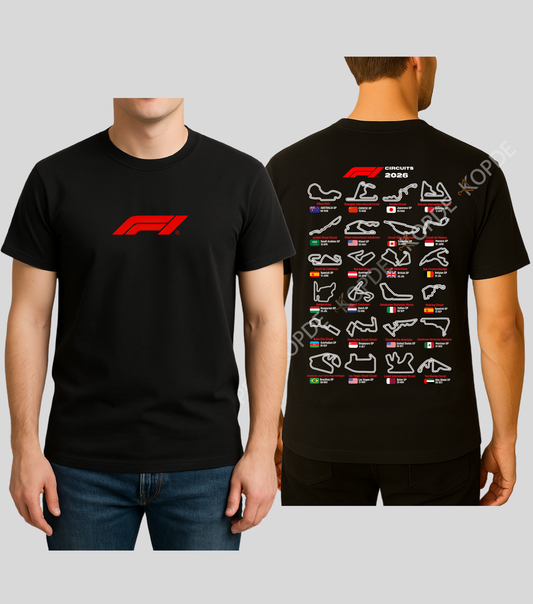 Formula 1 : 2026 Circuits/Tracks Schedule | New Era | 100% Cotton | Unisex