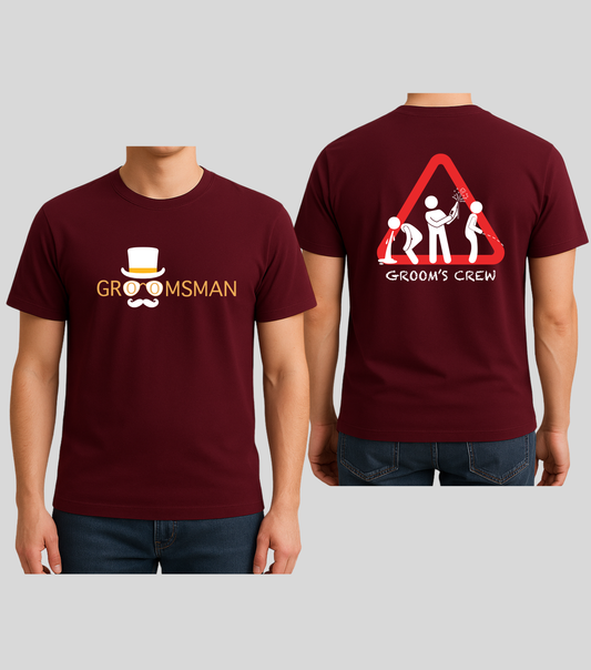 Wedding | Roce : Groomsman Crew Tshirt | 100% Cotton | Unisex