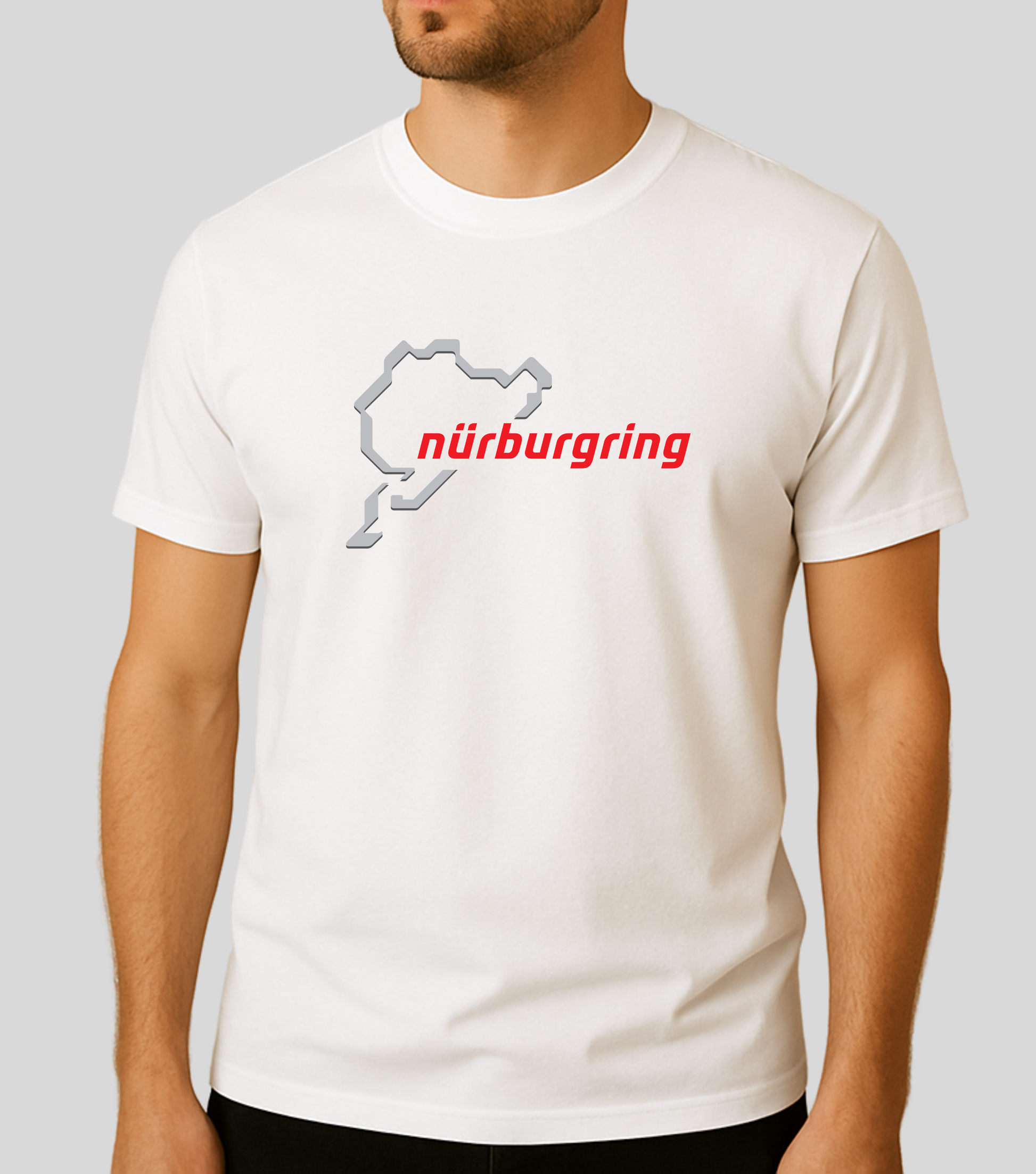 nurburgring Logo white tshirt